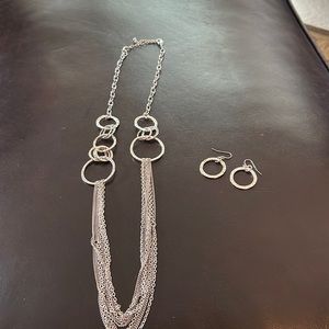 Silver Necklace/Earring Set